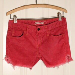 Free People pink corduroy shorts size 26
